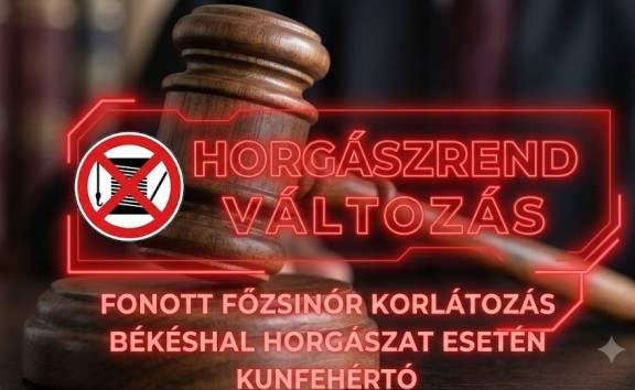 Horgászrend változás - Fonott főzsinór korlátozás